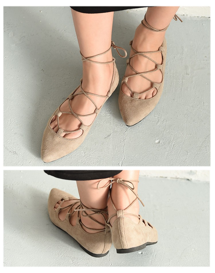 低反発クッション インスタグラマーに大人気 レースアップフラットシューズ パンプス