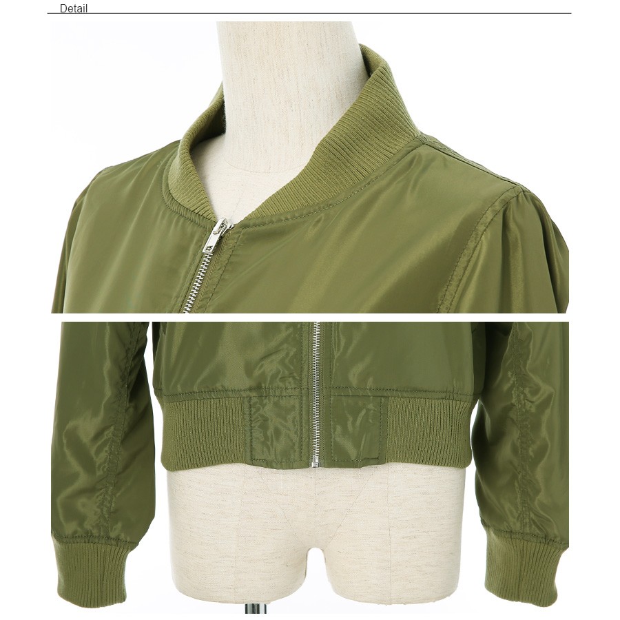 春のライトアウター ショート丈スプリングMA-1ミリタリージャケット