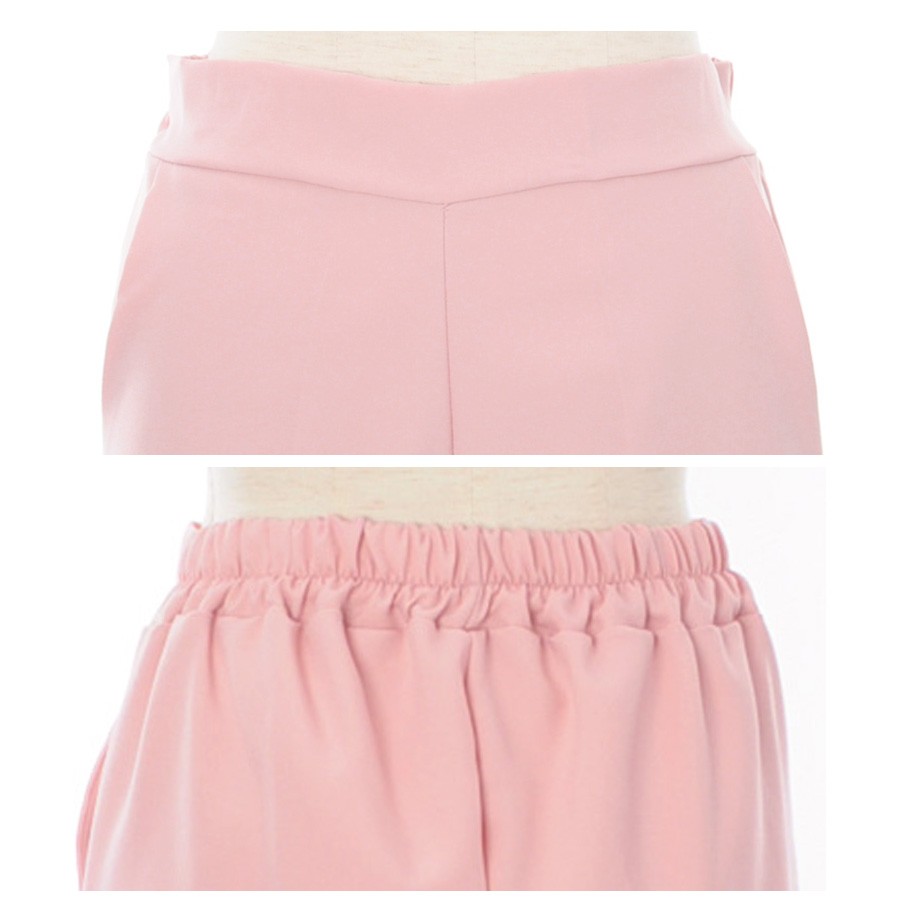 センタープレス パンツ レディース/センタープレス パンツ 9分/リラックスパンツ/センタープレス パンツ/ストレッチ/ボトムス/ウエストゴム/センタープレス ストレート パンツ/bottoms/pants/womans/ladies/