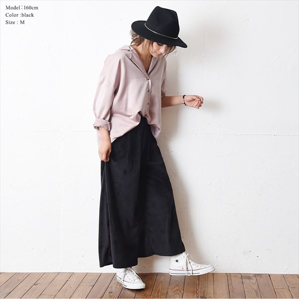 ベロア ワイドパンツ ガウチョパンツ タック パンツ レディース ジム ヨガ リラックスパンツ クロップドパンツ ゆったり トレーニング ルームウェア 部屋着 スカンツ スカーチョ 大人 上品 レディース レデイース bottoms pants womans ladies 秋 冬