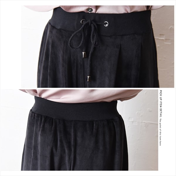 ベロア ワイドパンツ ガウチョパンツ タック パンツ レディース ジム ヨガ リラックスパンツ クロップドパンツ ゆったり トレーニング ルームウェア 部屋着 スカンツ スカーチョ 大人 上品 レディース レデイース bottoms pants womans ladies 秋 冬