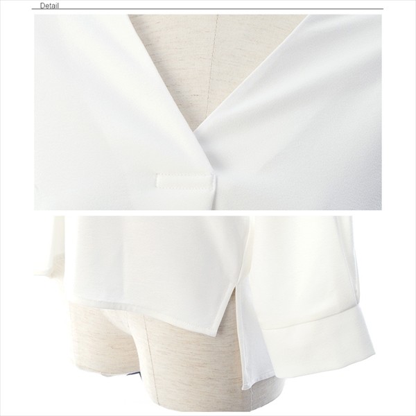 ジョーゼット スキッパーシャツ レディース ドロップショルダー ブラウス 白シャツ Vネック プルオーバー オフィス 学生 ドルマン オーバーサイズ シャツ 長袖 おしゃれ 可愛い 大人 カジュアル レディース レデイース 春夏 tops ladies shirt womans ブラック ホワイト ネイビー カーキ 白