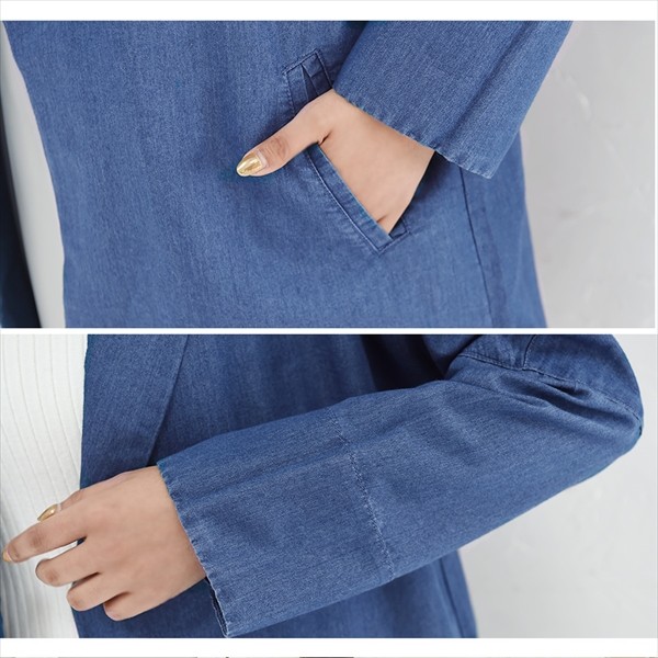 デニム コート ロングコート トレンチコート レディース スプリングコート テロンチコート ロング ロング丈 コーディガン おしゃれ 大人 上品 アウター パーティー 女性 女の子 大人 おしゃれ 可愛い デート M ゆったり レディース outer Ladies ブラック ネイビー ブルー