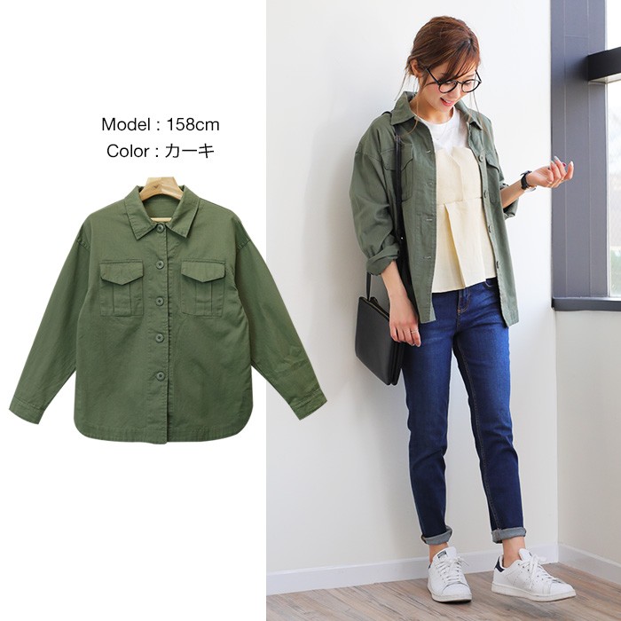 楽ちん 春 ミリタリージャケット レディース 春 長袖 背中レースアップ ミリタリーシャツ ジャケット ミリタリー シャツ おしゃれ 春夏 オーバーサイズ 夏 大きいサイズ オフィスカジュアル 大人 Ladies womans bottoms skirt ベージュ ブラック カーキ