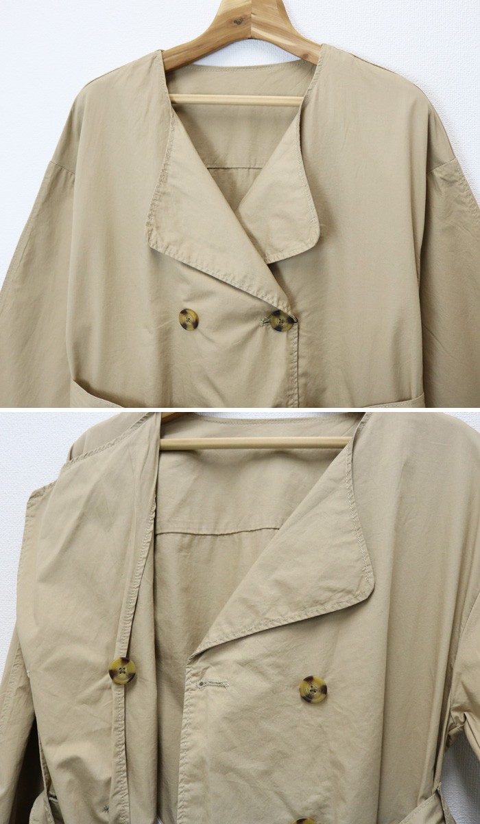 楽ちん ノーカラーコート レディース 春 トレンチコート レディース 春 ロング トレンチコート ロング丈 薄手 スプリングコート ゆったり トレンチコート春コーデ 春夏 オーバーサイズ 大きいサイズ 通勤 通学 リクルート コート トレンチ オフィスカジュアル 大人 Ladies womans outr coat ベージュ カーキ ネイビー