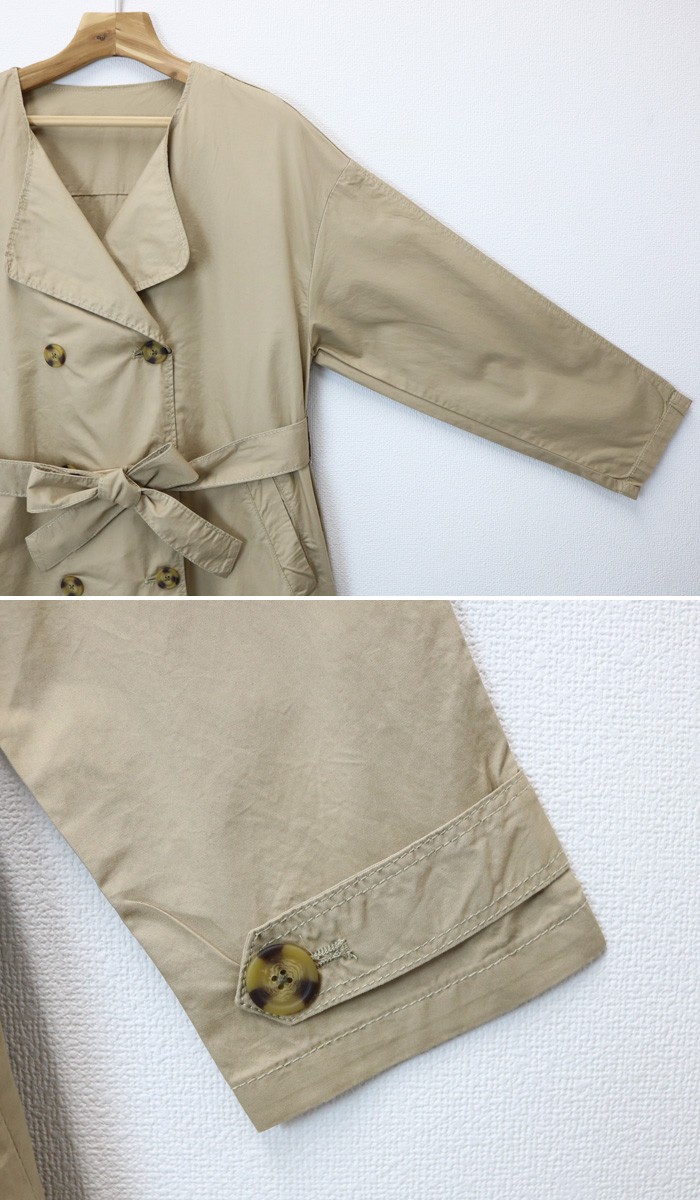 楽ちん ノーカラーコート レディース 春 トレンチコート レディース 春 ロング トレンチコート ロング丈 薄手 スプリングコート ゆったり トレンチコート春コーデ 春夏 オーバーサイズ 大きいサイズ 通勤 通学 リクルート コート トレンチ オフィスカジュアル 大人 Ladies womans outr coat ベージュ カーキ ネイビー