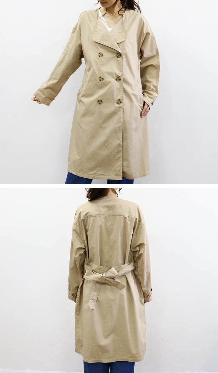 楽ちん ノーカラーコート レディース 春 トレンチコート レディース 春 ロング トレンチコート ロング丈 薄手 スプリングコート ゆったり トレンチコート春コーデ 春夏 オーバーサイズ 大きいサイズ 通勤 通学 リクルート コート トレンチ オフィスカジュアル 大人 Ladies womans outr coat ベージュ カーキ ネイビー