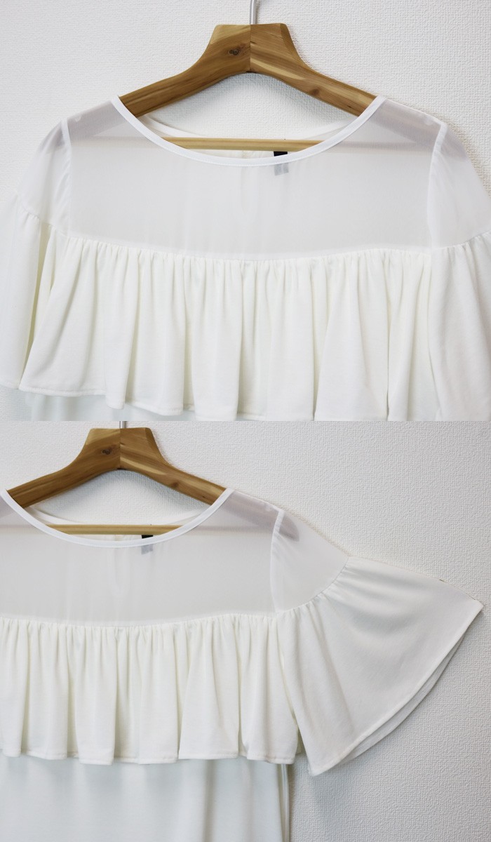 楽ちん 春 ブラウス レディース 通勤 ラッフル フレア袖 シフォン カットソー ゆるてろ ブラウス レディース ビジネス トップス シャツ ブラウス オフィス 袖コンシャス 長袖 ラッフルスリーブ 大きいサイズ ゆったり 夏 オフィスカジュアル 春夏 レディース tops Ladies ブラック 黒 白 ホワイト ブルー ピンク