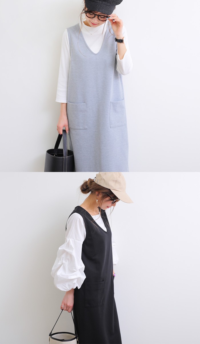 楽ちん ワンピース 春 大人 上品 ロング ロング丈 ジャンスカ レディース ジャンパースカート サロペットスカート オールインワン Vネック ワンピース ノースリ ノースリーブ ワンピース 夏 春夏 ladies onep onepiece womans ブラック グレー カーキ