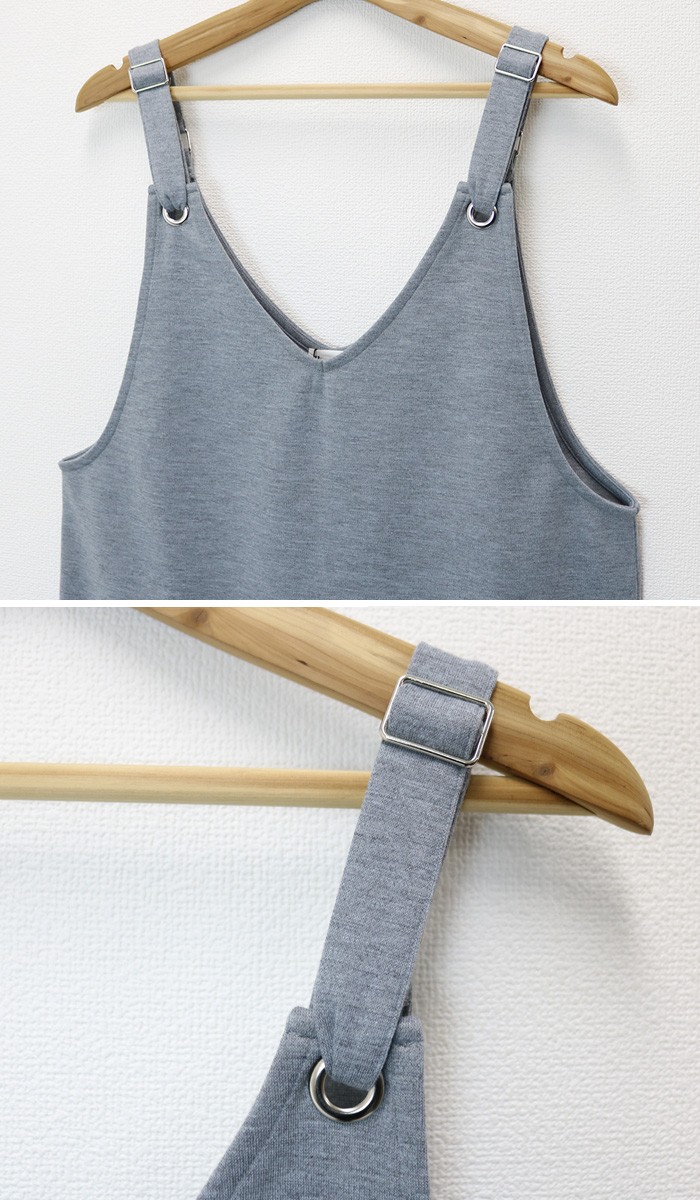 楽ちん ワンピース 春 大人 上品 ロング ロング丈 ジャンスカ レディース ジャンパースカート サロペットスカート オールインワン Vネック ワンピース ノースリ ノースリーブ ワンピース 夏 春夏 ladies onep onepiece womans ブラック グレー カーキ