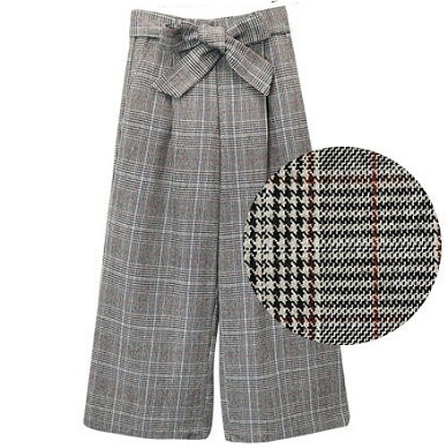 チェックパンツ レディース メール便c 送料無料 チェック柄 パンツ 春夏 ロング丈 ハイウエスト ワイド パンツ ゆったり ポイント消化 送料無 L1 1148 Plaisir プレジール 通販 Yahoo ショッピング