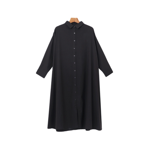 シャツワンピース ロング シャツワンピ コットン 長袖 テント シャツ