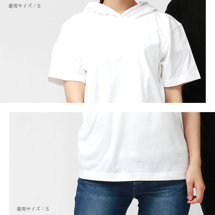 パーカーtシャツ フード付きtシャツ レディース 半袖 tシャツ 綿100% メンズ パーカー 薄手 春 夏 フーディー  フード