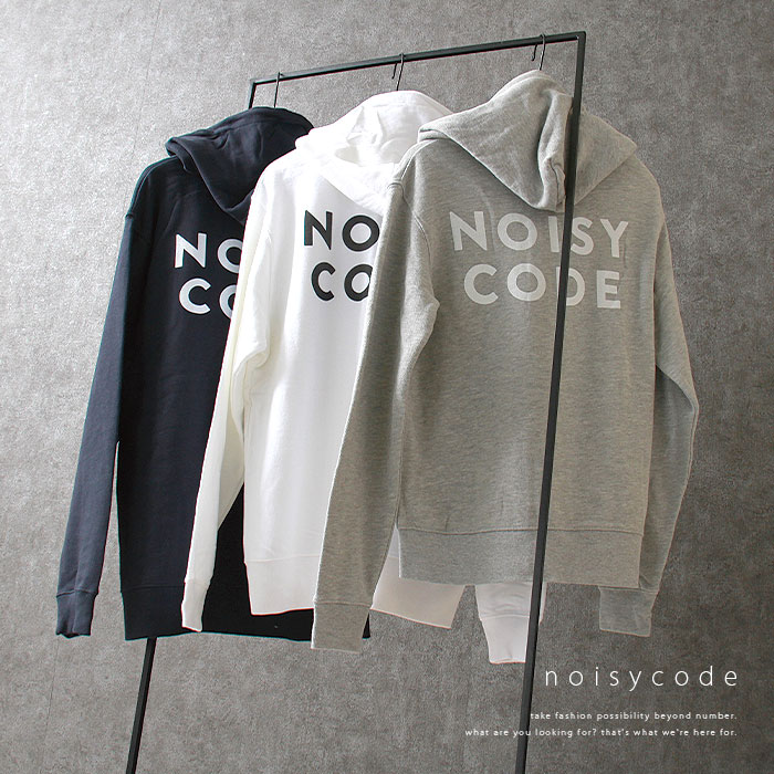 noisycode アウター パーカー ジップパーカー ジップ バックロゴ