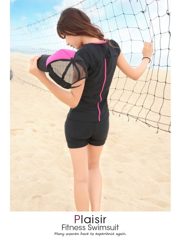 前ジッパー フィットネス 水着 レディース かわいい フィットネス水着