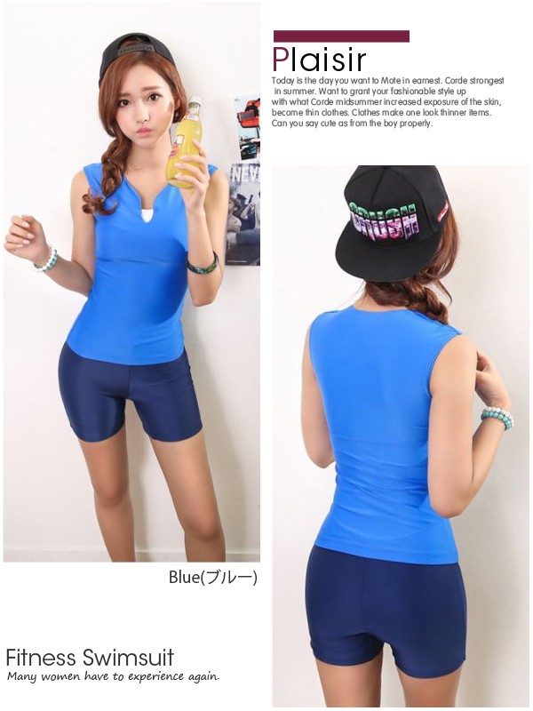 美STYLE フィットネス 水着 レディース かわいい フィットネス水着 美ライン