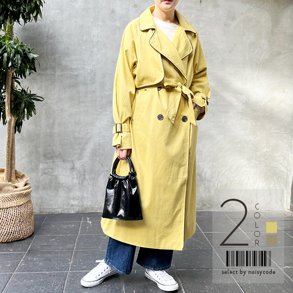 トレンチコート コート ジャケット トレンチ ロング オーバーサイズ シンプル アウター 上着 羽織り 軽い おしゃれ おすすめ かわいい 可愛い 送料無料 6002 Plaisir プレジール 通販 Yahoo ショッピング