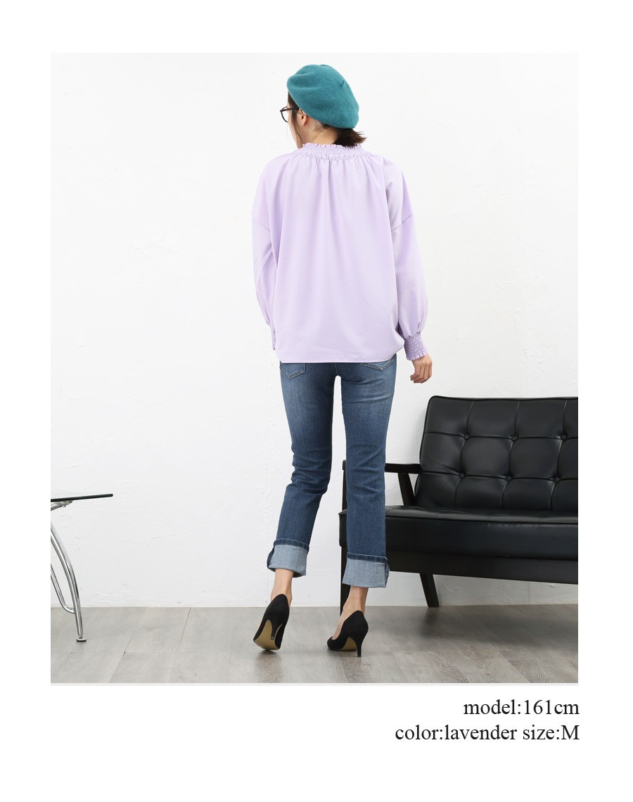 楽ちん ブラウス 立ち襟 フリル シャーリング シャツ レディース 長袖 トップス シャツワンピース 白 シャツ ボトルネック ハイネック 春 春夏 ゆったり 透け感 ドレープ オフィスカジュアル トップス きれいめ 大人 春 夏 ホワイト Ladies womans tops ネイビー ホワイト 白 ピンク サックス ブルー