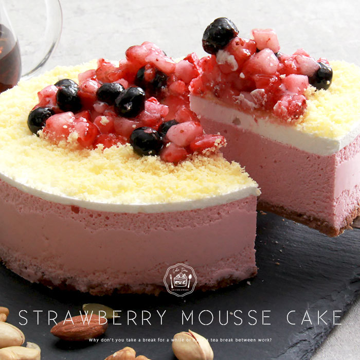 ケーキ ストロベリーケーキ イチゴケーキ いちごケーキ ムースケーキ ムース ストロベリームース いちご いちごムース イチゴムース ブルーベリー ベリー フルー