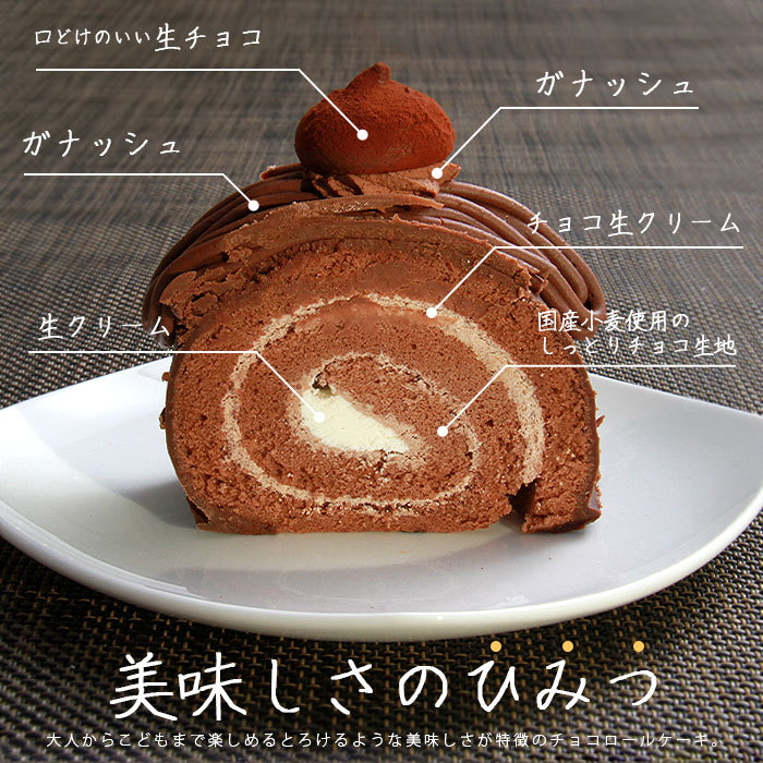 チョコロールケーキ ロールケーキ チョコ チョコレート ケーキ 20cm