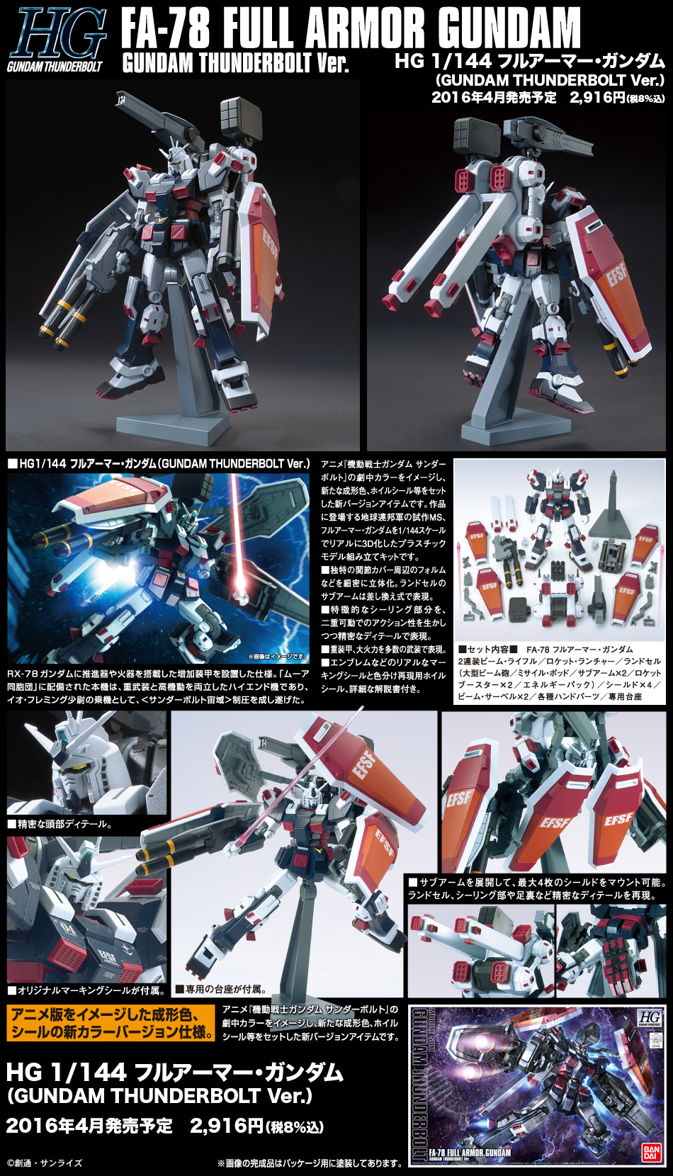 ガンダム HG フルアーマー・ガンダム(GUNDAM THUNDERBOLT Ver.) （ 1