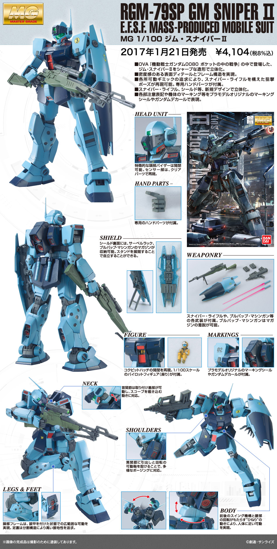 ガンダム MG ジム・スナイパーII （1/100 機動戦士ガンダム0080