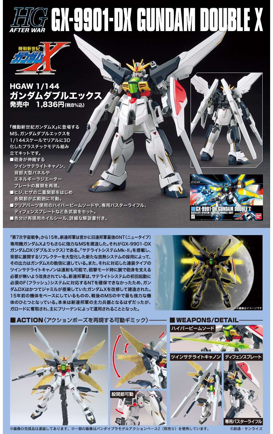 ガンダム HGAW ガンダムダブルエックス （1/144 機動新世紀