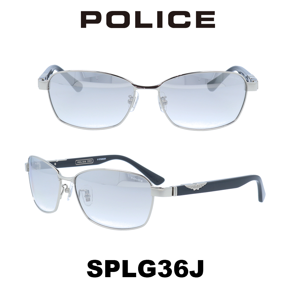 ポリス POLICE SPLG38J 0568 59 メガネ サングラス 2023年モデル VOLTAGE ボルテージ ナイロール メンズ スクエア チタニウム
