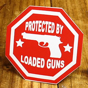 ステッカー PROTECTED BY LOADED GUNS