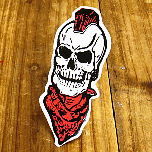 ステッカー モヒカンスカル