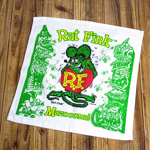 RAT FINK（ラットフィンク） ハンドタオル/グリーン : U.S.JUNKYARD