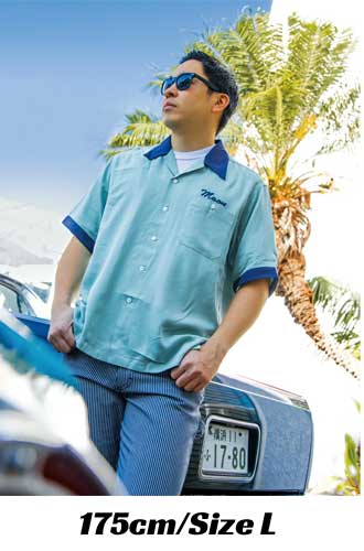 ムーンアイズ ボーリングシャツ ボタン シャツ メンズ 半袖 アメカジ おしゃれ かっこいい かわいい 車 バイク ホットロッド レーシング MOONEYES MOON Equipped |  | 07