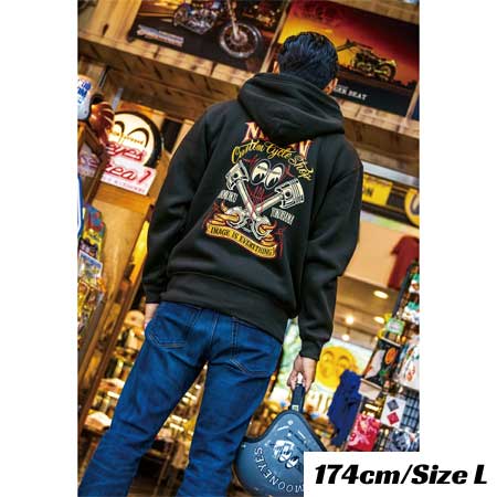 ムーンアイズ パーカー メンズ おしゃれ かっこいい アメカジ バイク