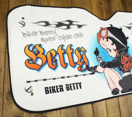 ベティ・ブープ BETTY BOOP サンシェード 車 フロント キャラクター アメリカ おしゃれ かわいい アメリカン 日除け アイボリー |  | 02