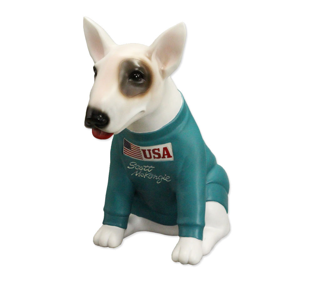 アメリカンUSA DOG スタチュー with LED ライトH380mm 犬 いぬ ドッグ 