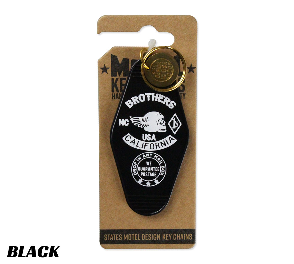 モーテルキーホルダー キーホルダー おしゃれ アメリカン メンズ レディース アンティーク レトロ 車 バイク ホットロッド アメリカン雑貨  BROTHERS