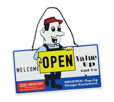マーキュリー サインプレート 看板 OPEN CLOSED プレート おしゃれ