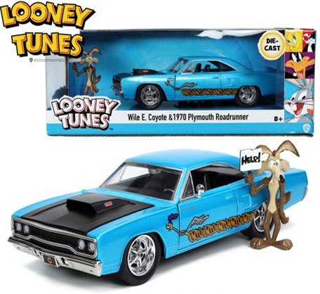 ロードランナー ミニカー JADA LOONEY TUNES 1970 Plymouth Road w/WILE E COYOTE