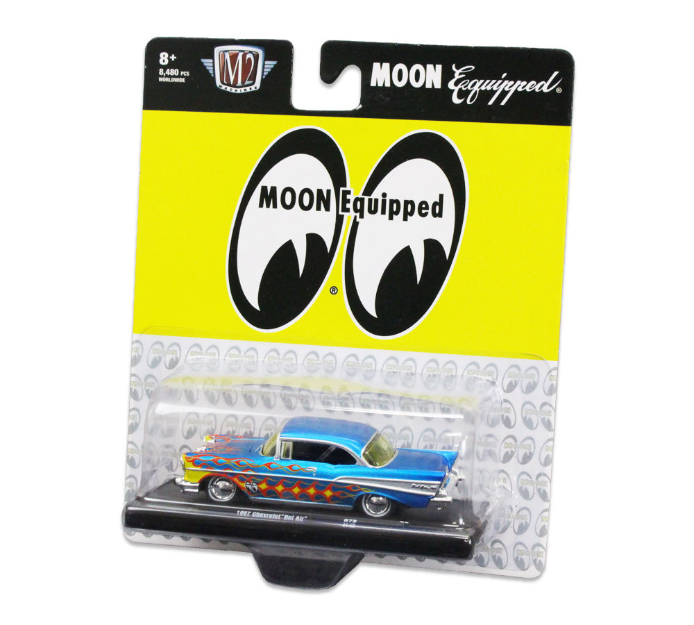 ムーンアイズ ミニカー シボレー ベルエアー 限定 ホットロッド カスタム M2 MACHINES アメリカ アメリカン雑貨 MOONEYES  1/64 1957 CHEVROLET BEL AIR