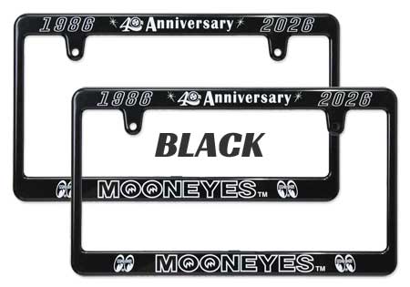 ナンバーフレーム ムーンアイズ 新基準タイプ MG058 ブラック 40th Anniv. 2枚セット