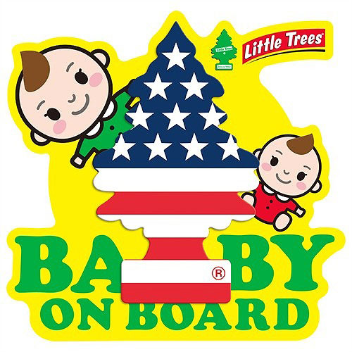 リトルツリー ステッカー 赤ちゃん乗ってます Baby on Board Little Tree BBST001