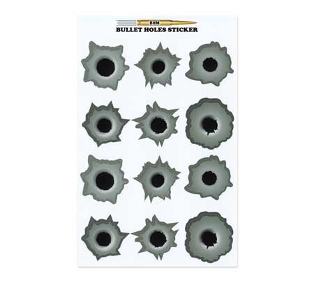 バレットホール 弾痕 ステッカー 弾丸 ミリタリー アメリカン 面白い