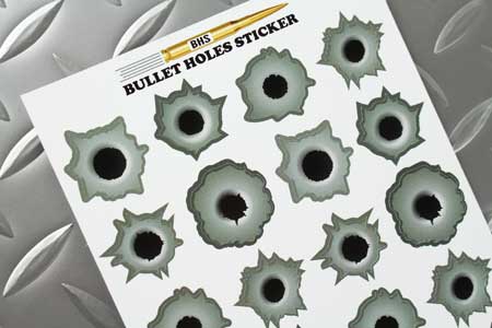 バレットホール 弾痕 ステッカー 弾丸 ミリタリー アメリカン 面白い