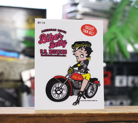 ベティ・ブープ ステッカー おしゃれ かわいい キャラクター アメリカ 車 バイク スマホ ノートパソコン アメリカン雑貨 BETTY BOOP BIKER BETTY｜planfirst｜02