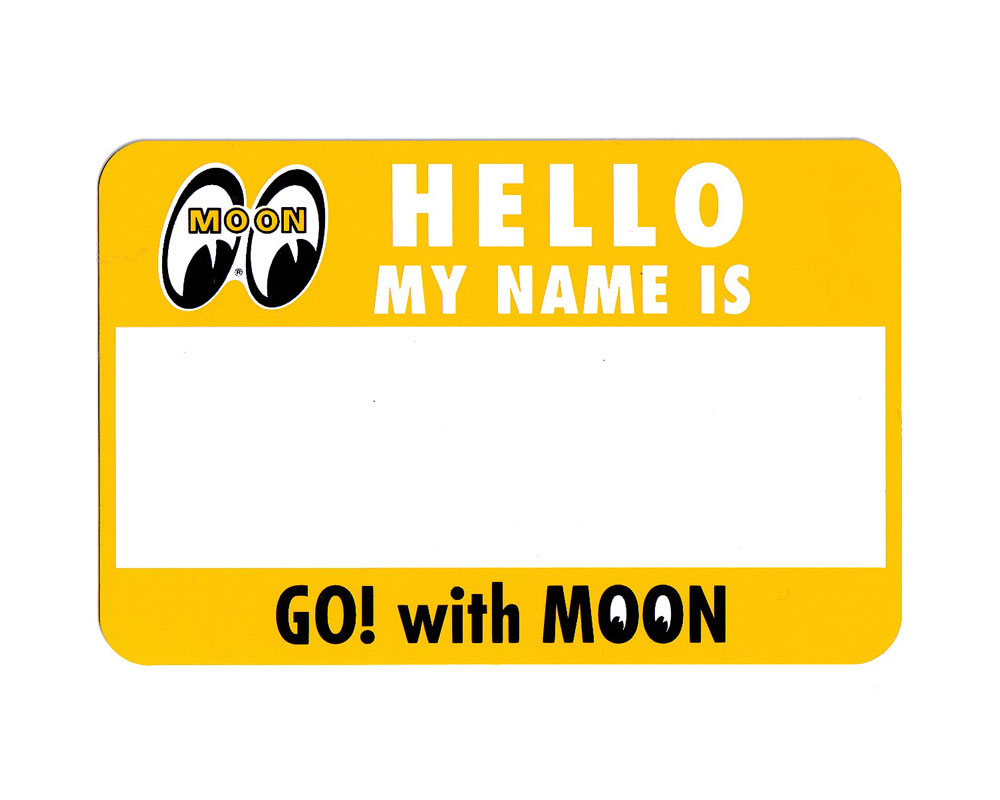 ムーンアイズ ステッカー Hello My Name is