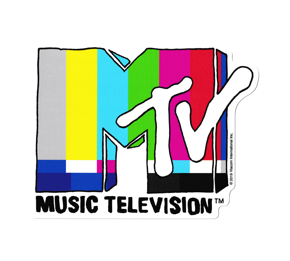 MTV ウォールステッカー おしゃれ アメリカン かっこいい ロゴ 面白い アメリカン雑貨 カラーバー｜planfirst