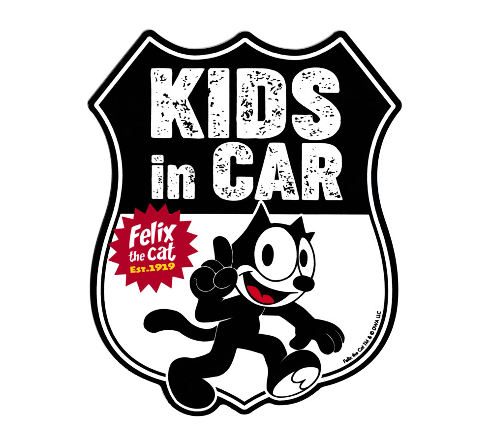 フィリックス・ザ・キャット ステッカー 子供乗ってます アメリカン アメリカ キャラクター 猫 KIDS in CAR｜planfirst