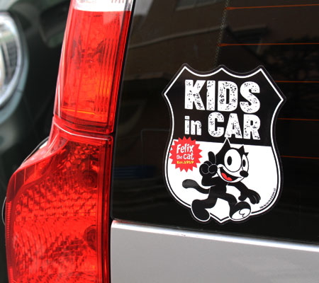 フィリックス・ザ・キャット ステッカー 子供乗ってます アメリカン アメリカ キャラクター 猫 KIDS in CAR｜planfirst｜05