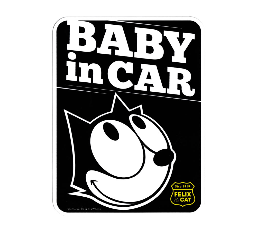 フィリックス・ザ・キャット ステッカー 赤ちゃん乗ってます アメリカン アメリカ キャラクター 猫 BABY in CAR｜planfirst