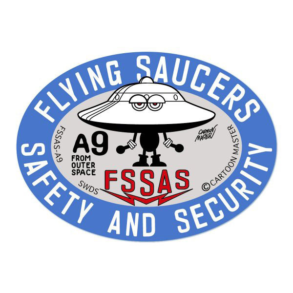 ステッカー FLYING SAUCERS SAFETY AND SECURITY A9